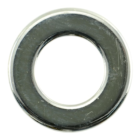 Midwest Fastener Flat Washer, For Screw Size M6 , Steel Chrome Plated Finish, 10 PK 74588